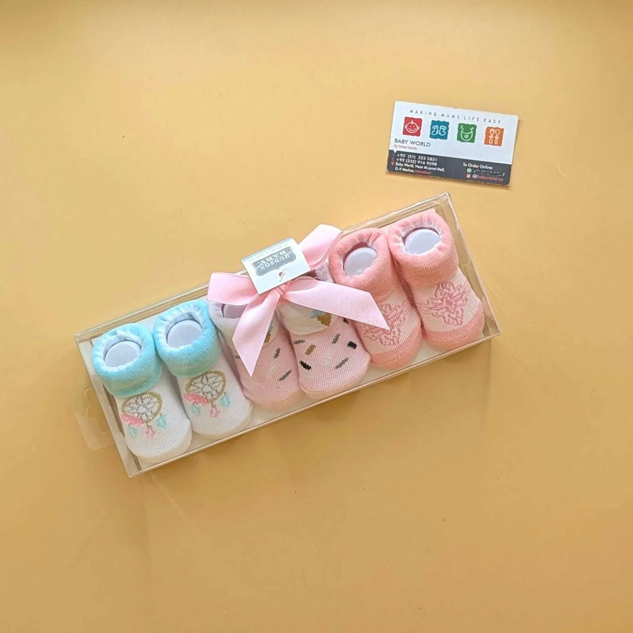 Premium Quality Baby Pack of 3 Booties Set - Image 8