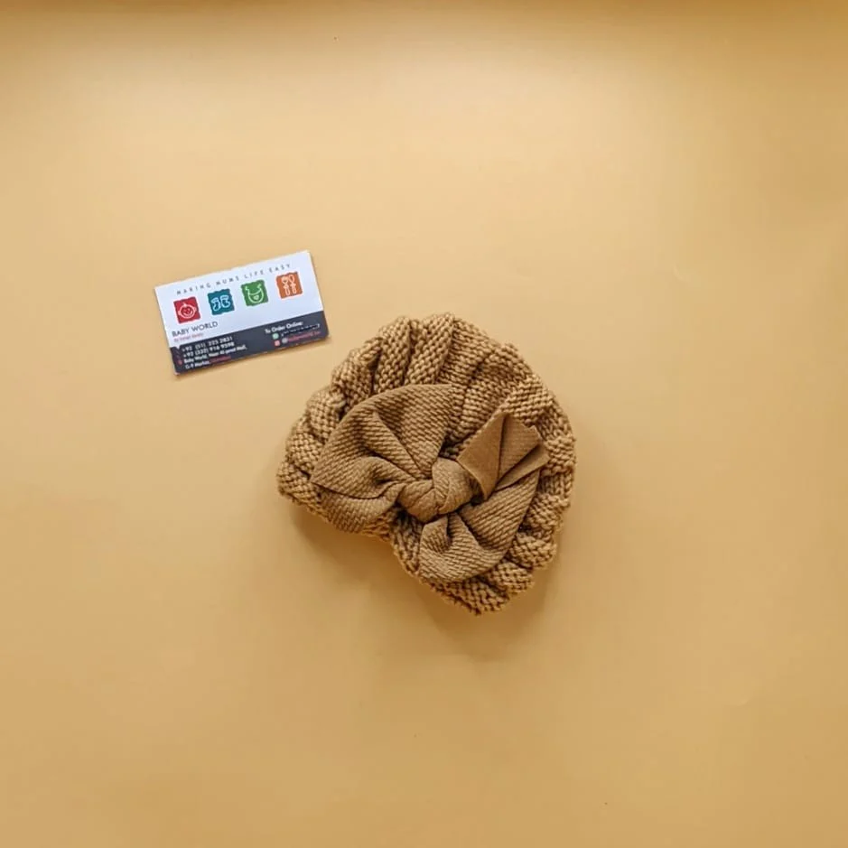 Baby Wool Cap - Bow Large - Winter - Image 8