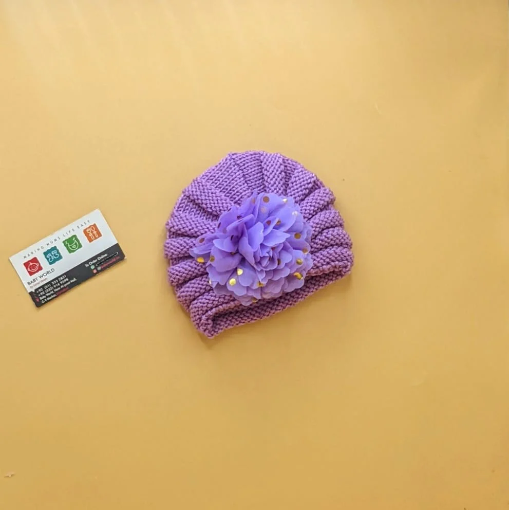 Baby Wool Cap - Flower - Winter - Image 12