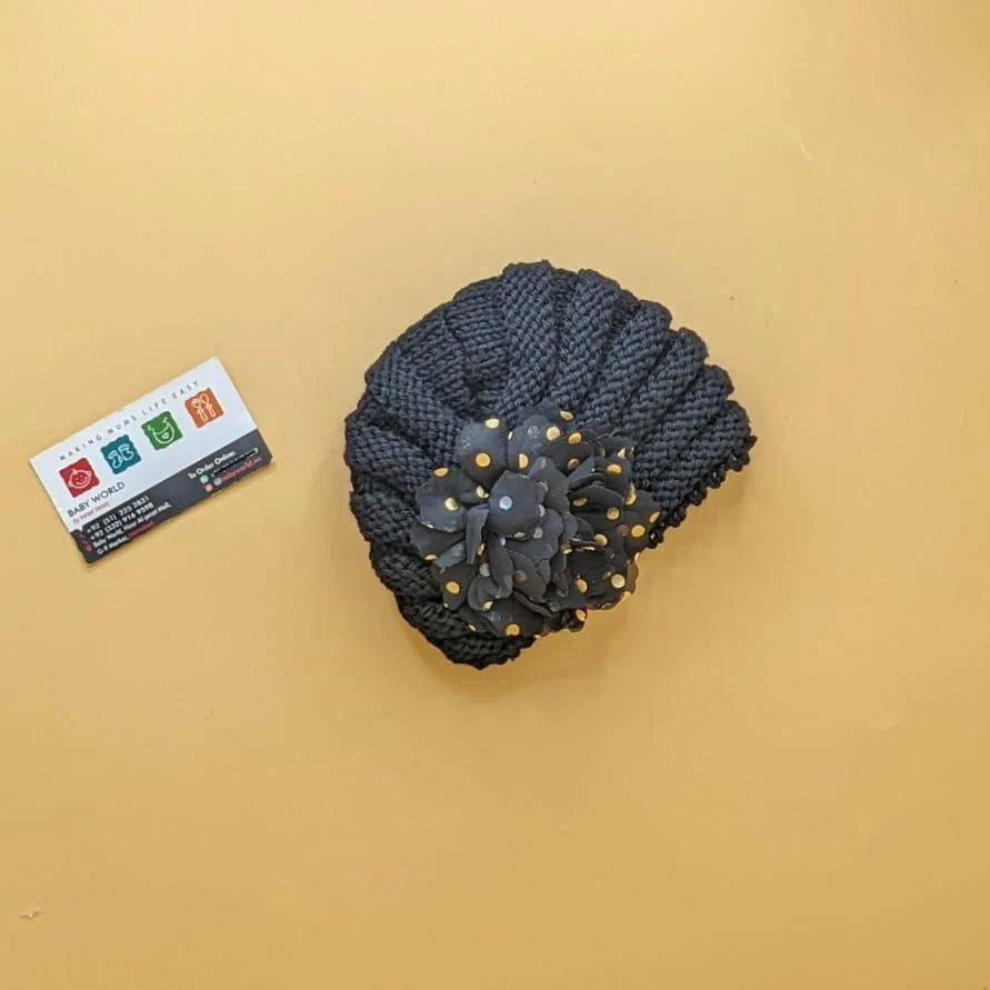 Baby Wool Cap - Flower - Winter - Image 13