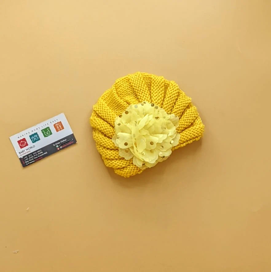 Baby Wool Cap - Flower - Winter - Image 6