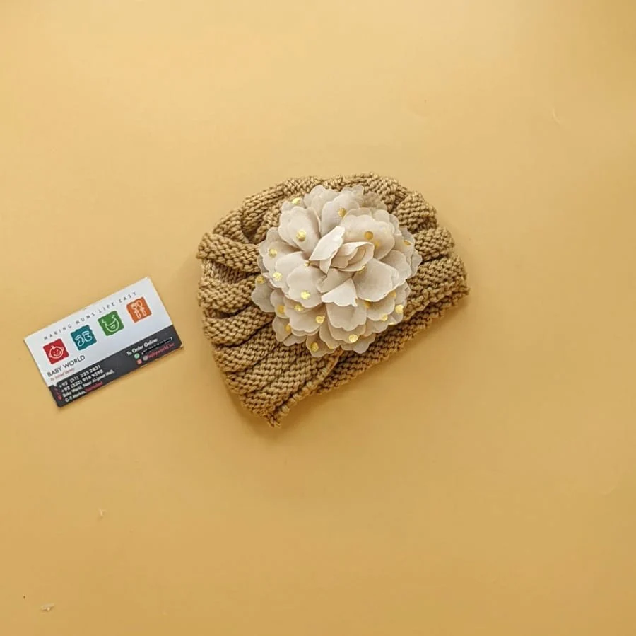 Baby Wool Cap - Flower - Winter - Image 8