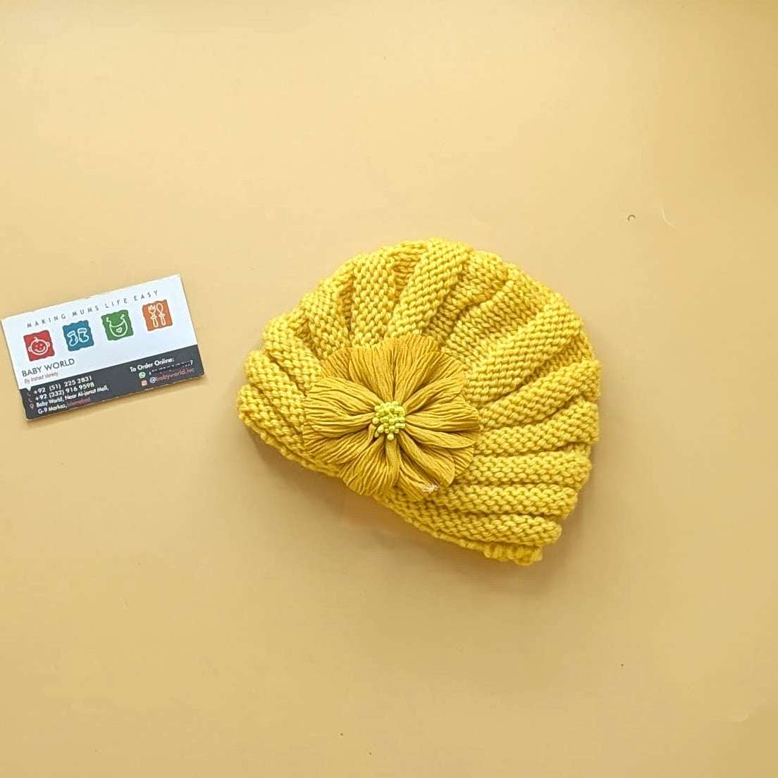 Baby Wool Cap - Floral - Winter - Image 8