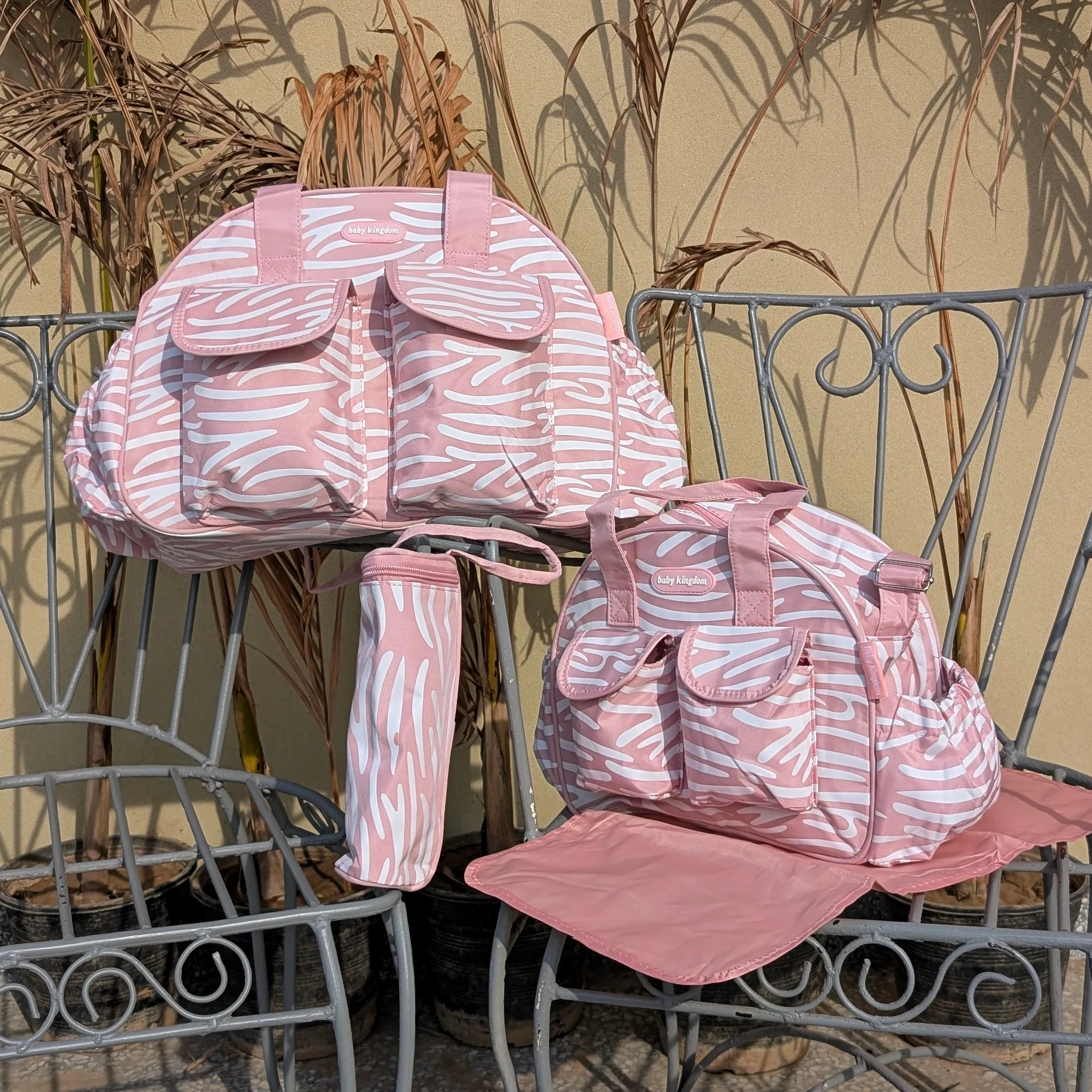 4 Pieces Bag Set - Line Pattern - Image 7