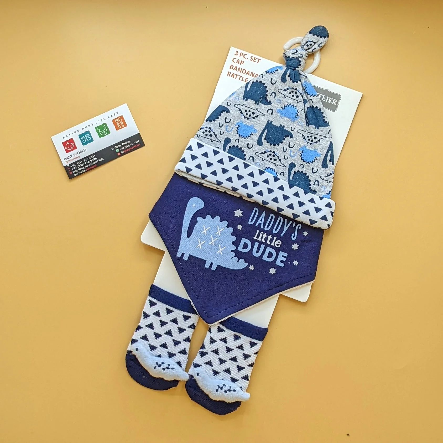 Cap, Bib & Booties Set - Image 5