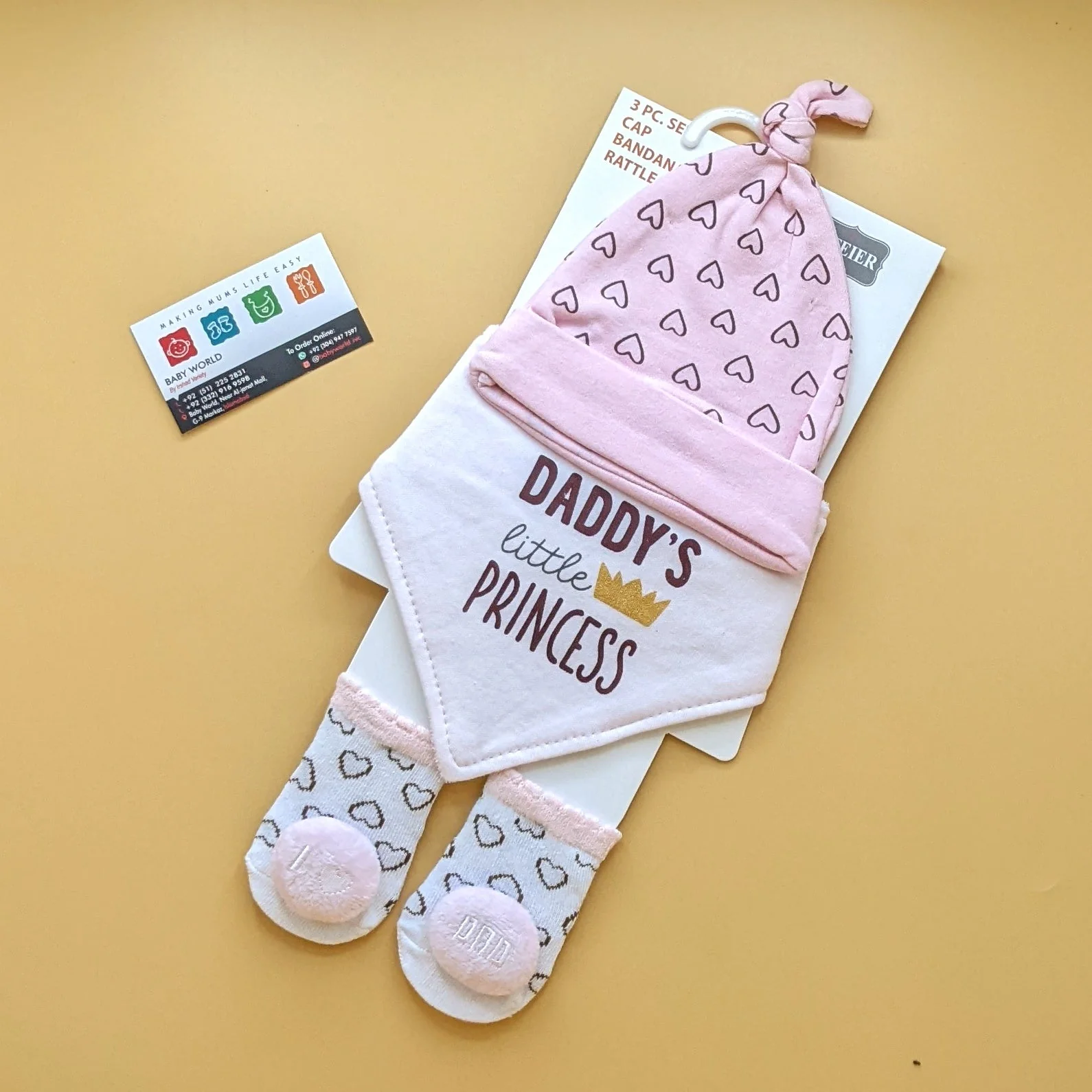 Cap, Bib & Booties Set - Image 8